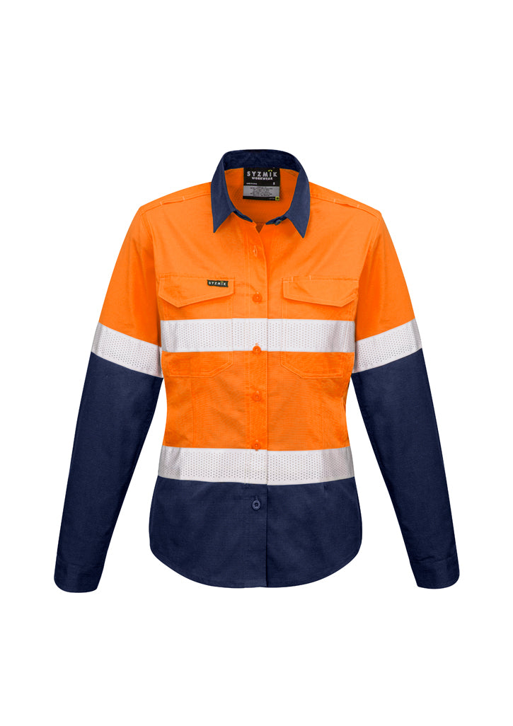 Womens Rugged Cooling Taped Hi Vis Spliced Shirt - ZW720